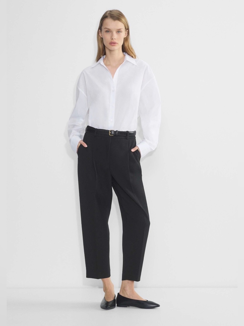 Aritzia Babaton Black Prospect Pant- Cropped Ankle Trousers